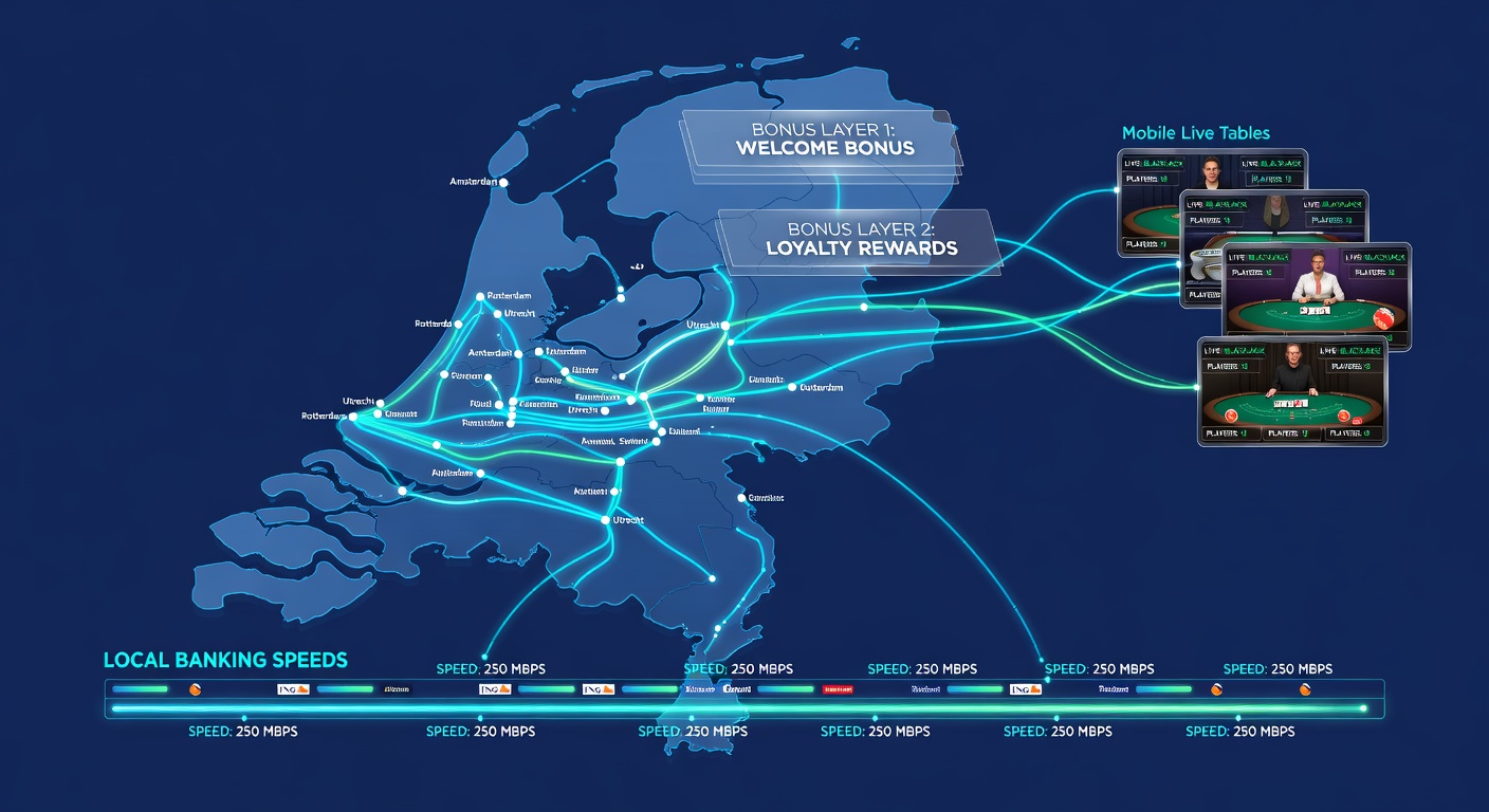 Detailopname van mobiele live tafel interfaces gecombineerd met bonusnavigatie en banktransacties in Nederland