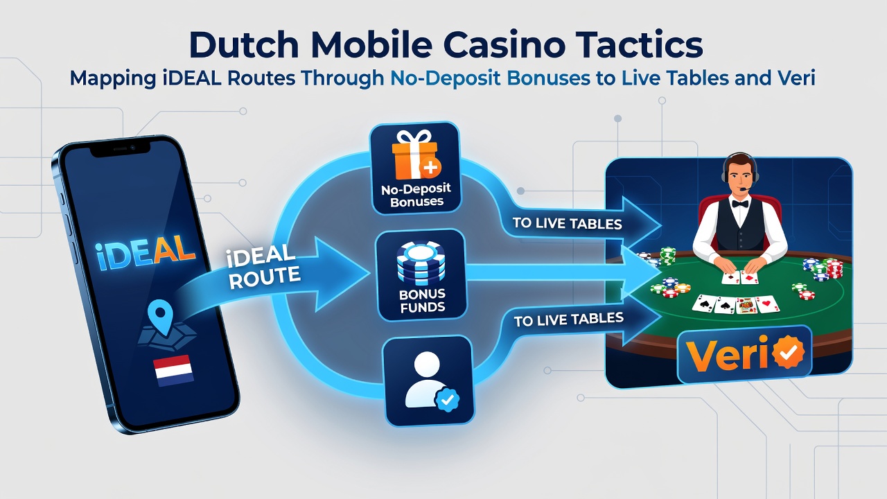 Live dealer tafel op mobiel met iDEAL cashout verificatie scherm