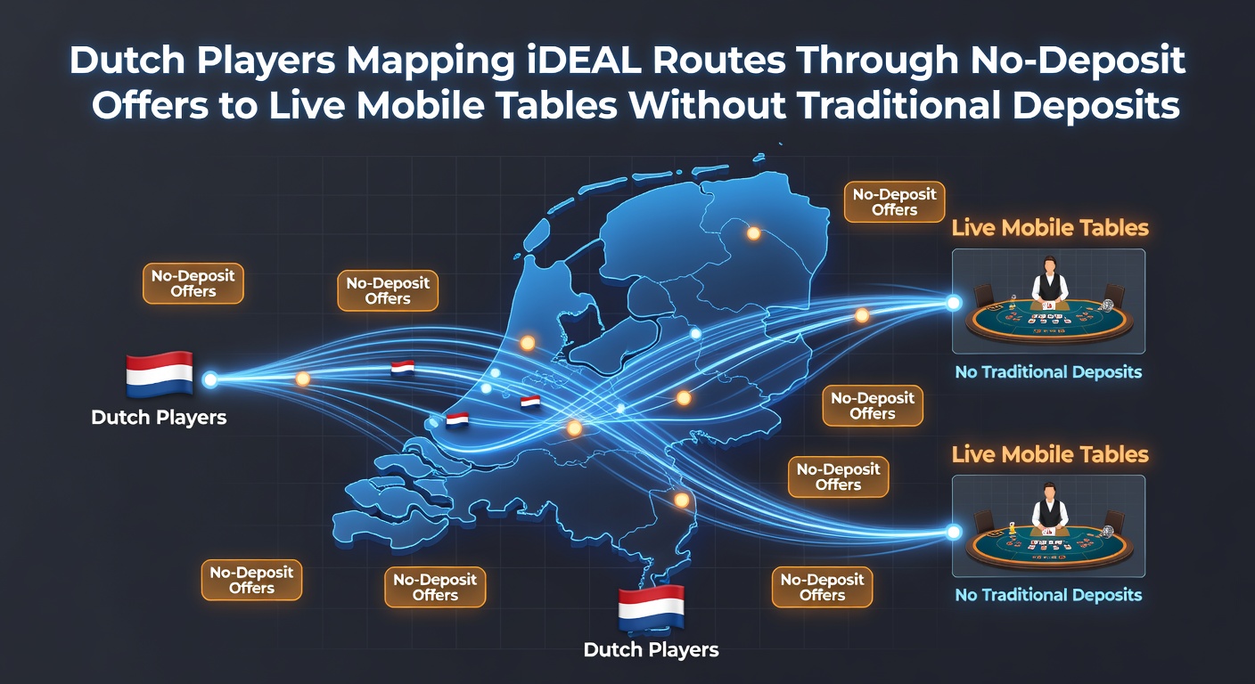 Nederlandse spelers die iDEAL routes verkennen via no-deposit bonussen naar live mobiele tafels