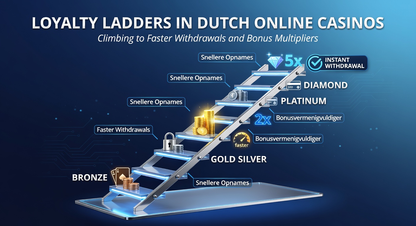 Voorbeeld van een bonusmultiplier-tabel in een Nederlands online casino, met multipliers die oplopen per loyaliteitsniveau