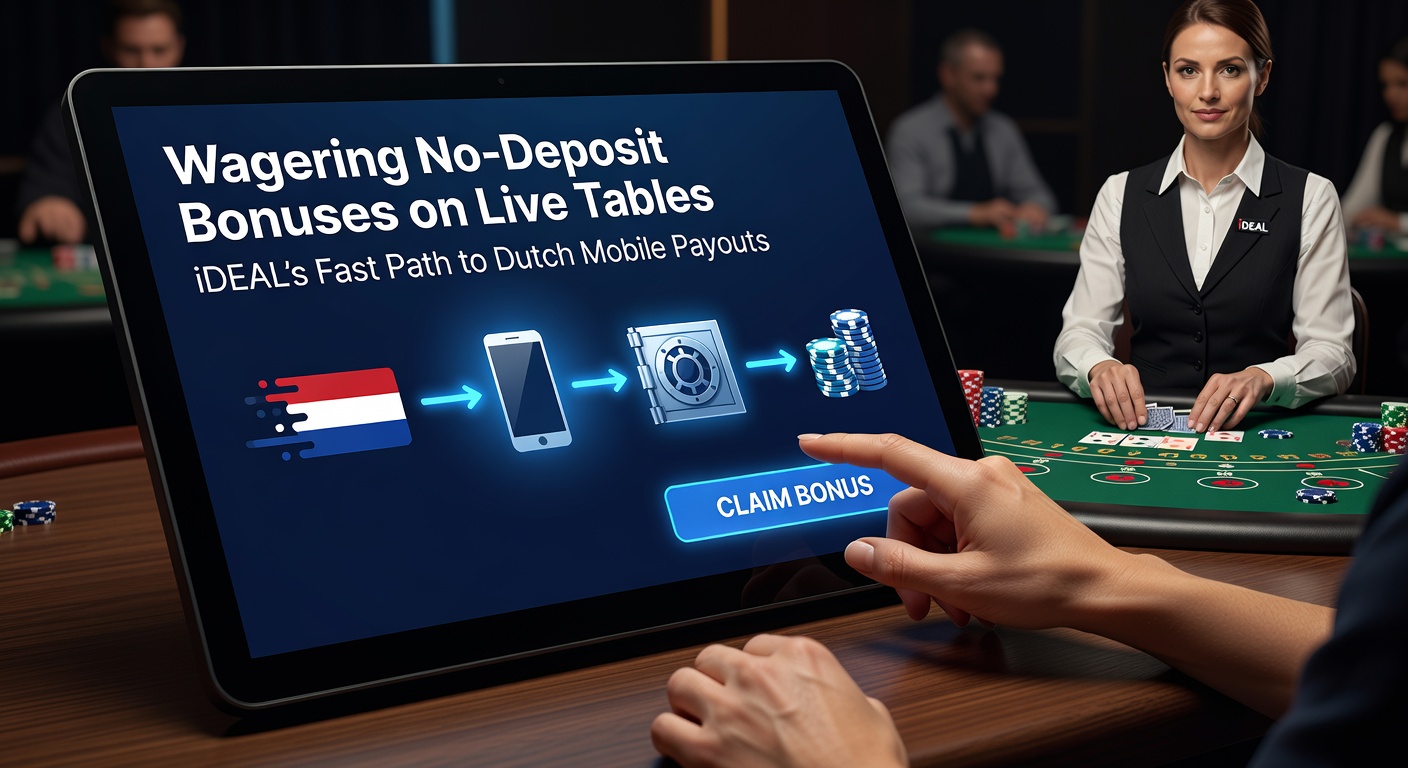 iDEAL betaalscherm op mobiele telefoon naast live dealer blackjack tafel met bonuswinst indicator